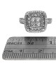 Diamond Double Square Halo Ring in White Gold